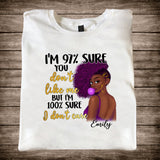I Don't Care - Personalized African American T-shirt And Hoodie