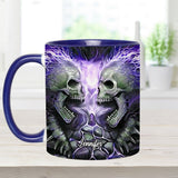 Evil Fire Skull - Personalized Skull Accent Mug