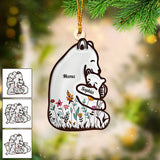 Mama Bear - Personalized Mother Custom Shaped Ornament