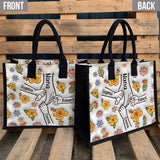 Holding Hands Grandma Mom Nana - Personalized Grandma Canvas Tote Bag