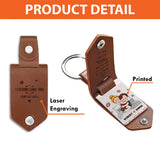 I Love You - Personalized Couple Leather Photo Keychain