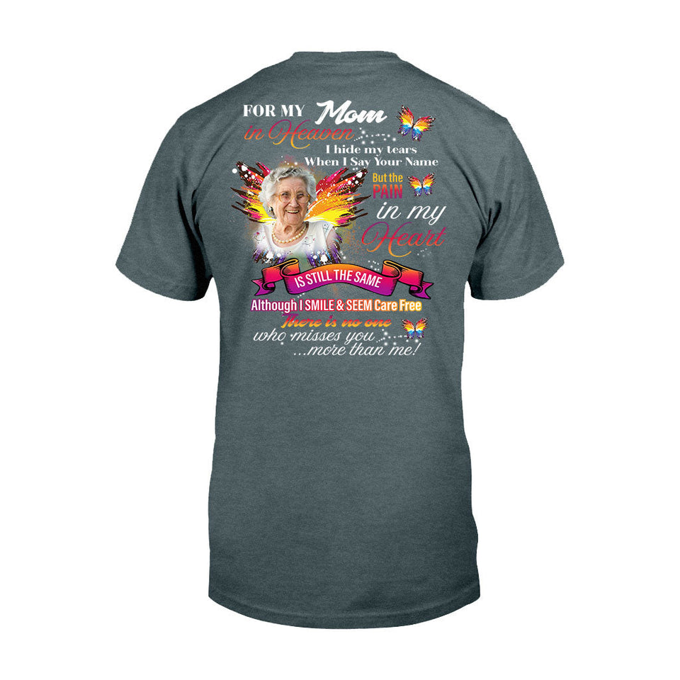 Pour mon âme, quel que soit mon titre au paradis, je cache mes larmes quand je prononce ton nom - T-shirt et sweat à capuche commémoratifs personnalisés