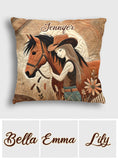 Horse Lovers - Personalized Horse Throw Pillow