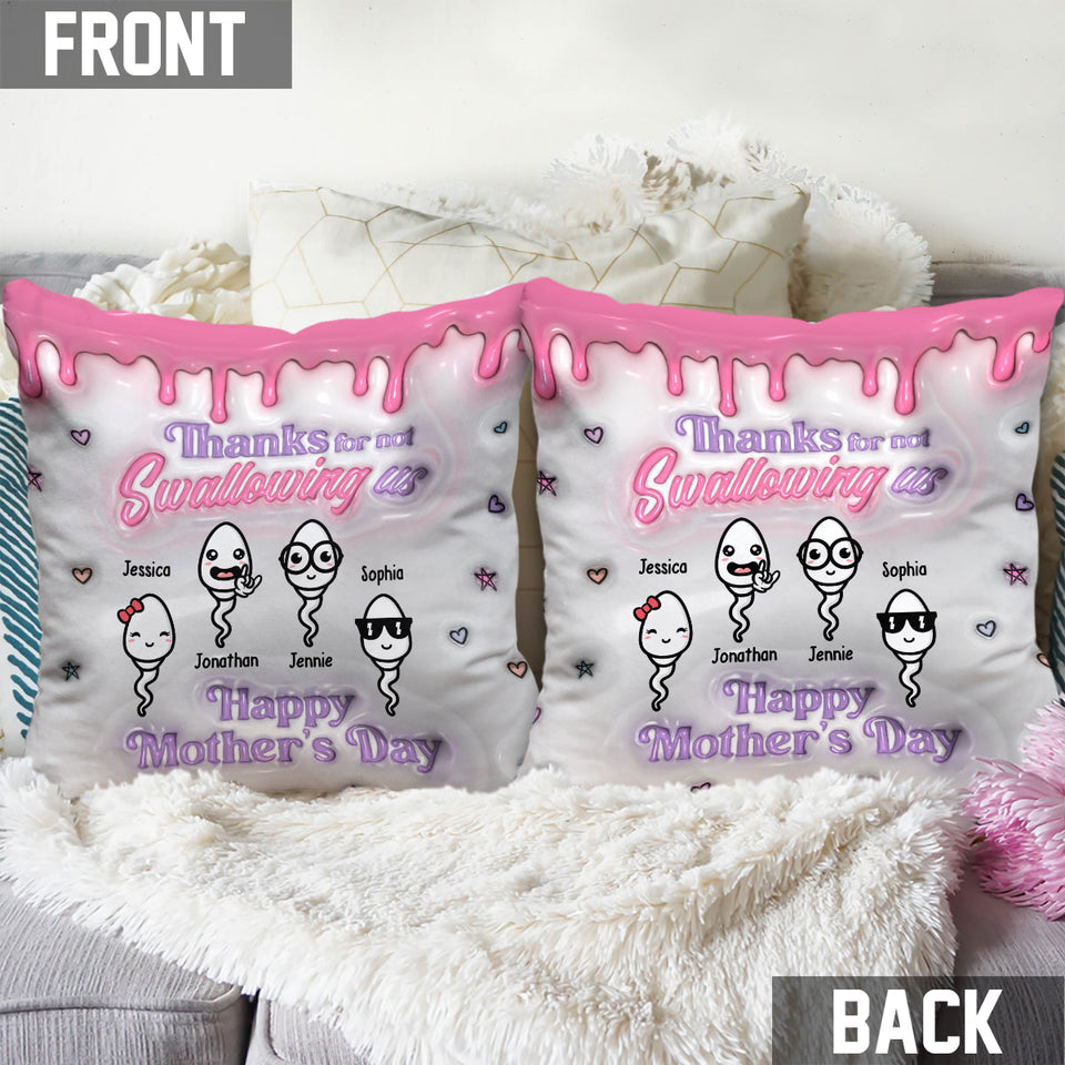 Thanks You Mom - Personalized Mother Throw Pillow