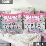 Thanks You Mom - Personalized Mother Throw Pillow