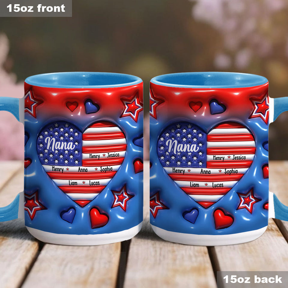 Grandma Nana Mom - Personalized Grandma Accent Mug