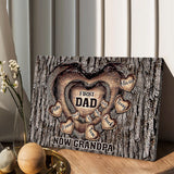 First Dad Now Grandpa - Personalized Father Canvas And Poster