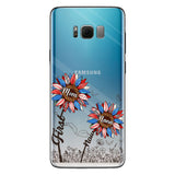 First Mom Now Grandma Sunflower Version - Personalized Grandma Clear Phone Case
