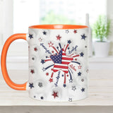 Grandma's Little Star 4th Of July - Personalized Grandma Accent Mug