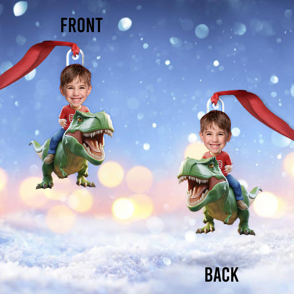 Dinosaurs - Personalized Kid Custom Shaped Ornament