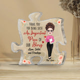 Thank You For Being A Piece Of My Story - Personalized Teacher Custom Shaped Acrylic Plaque