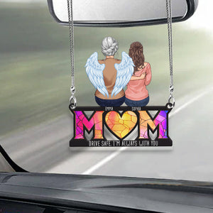 Conduis prudemment, je t'aime - Ornement de voiture transparent commémoratif personnalisé