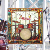 Love Drums - Personalized Drummer Window Hanging Suncatcher Ornament