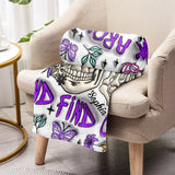 Fuck Around And Find Out - Personalized Skull Blanket