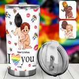 I Love Seeing You Naughty - Personalized LGBT Support Tumbler