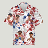 American Flag Flower - Personalized Independence Day/ 4th of July Hawaiian Shirt