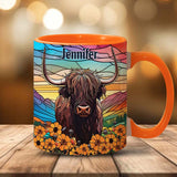 Love Highland Cow - Personalized Accent Mug