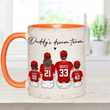 Daddy's Dream Team - Personalized Father Accent Mug