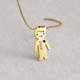 Necklace With Kids Charms Custom Birthstone - Personalized Mother Necklace With Kids Charms