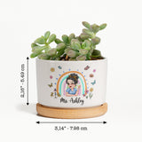 Thank You For Helping Me Grow - Personalized Teacher Ceramic Plant Pot