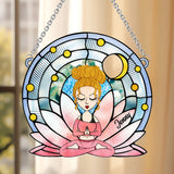 Namaste - Personalized Yoga Window Hanging Suncatcher Ornament