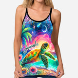 Turtle Lovers - Personalized Turtle Cross Tank Top