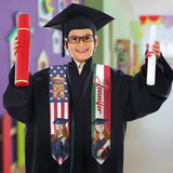 Country Flag Class of 2024 - Personalized Graduation Graduation Stole