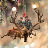 Hunting Lovers - Personalized Hunting Custom Shaped Ornament