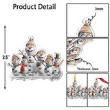 Snowman Family - Personalized Family Custom Shaped Ornament
