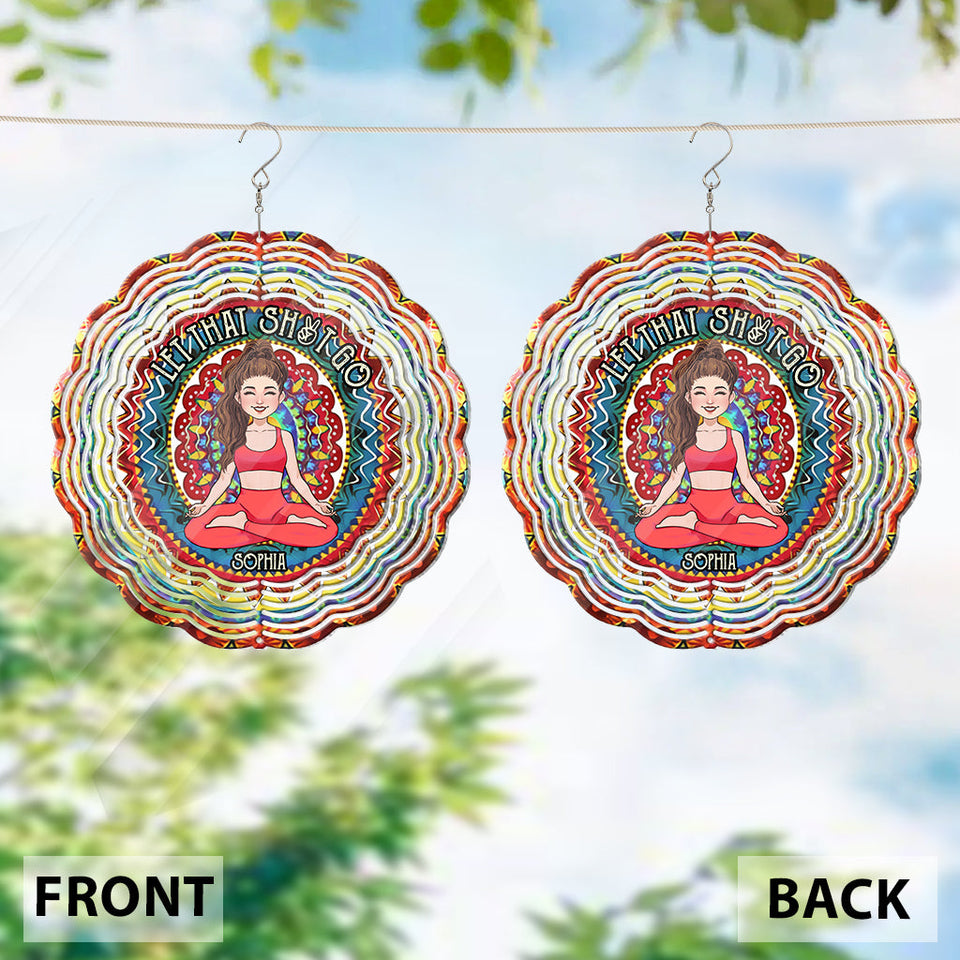 Let That Sh*t Go - Personalized Yoga Wind Spinner