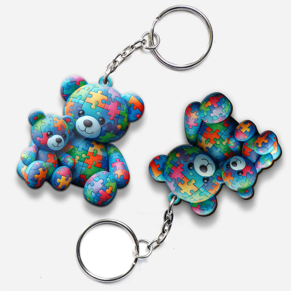 Porte-clés Maman Ours - Sensibilisation à l'autisme