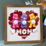 Mom We Love You - Personalized Mother Flower Shadow Box