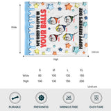 We Used To Live In Your Balls - Personalized Father Blanket