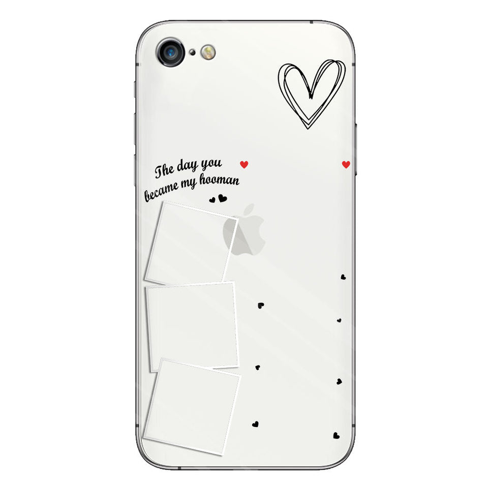 The Day You Became My Hooman Dog Cat Pet Lover Custom Photos And Calendar - Personalized Dog Clear Phone Case