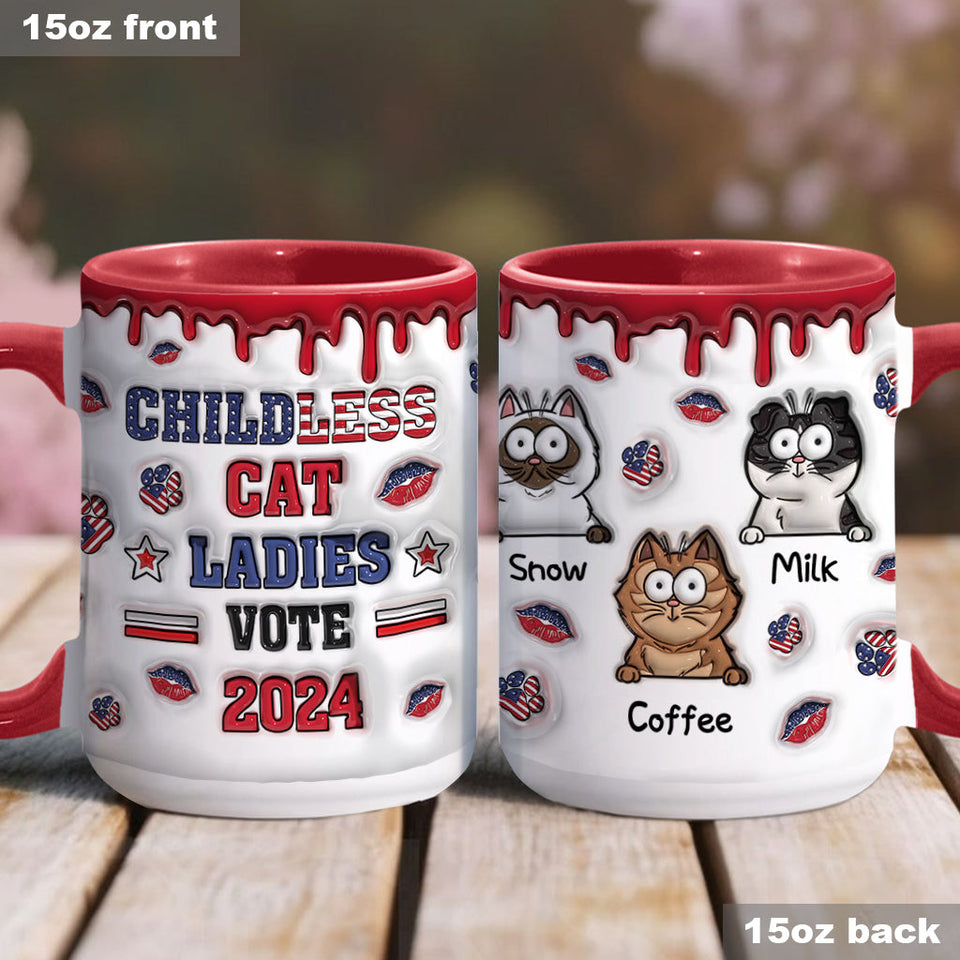 Childless Cat Ladies - Personalized Cat Accent Mug