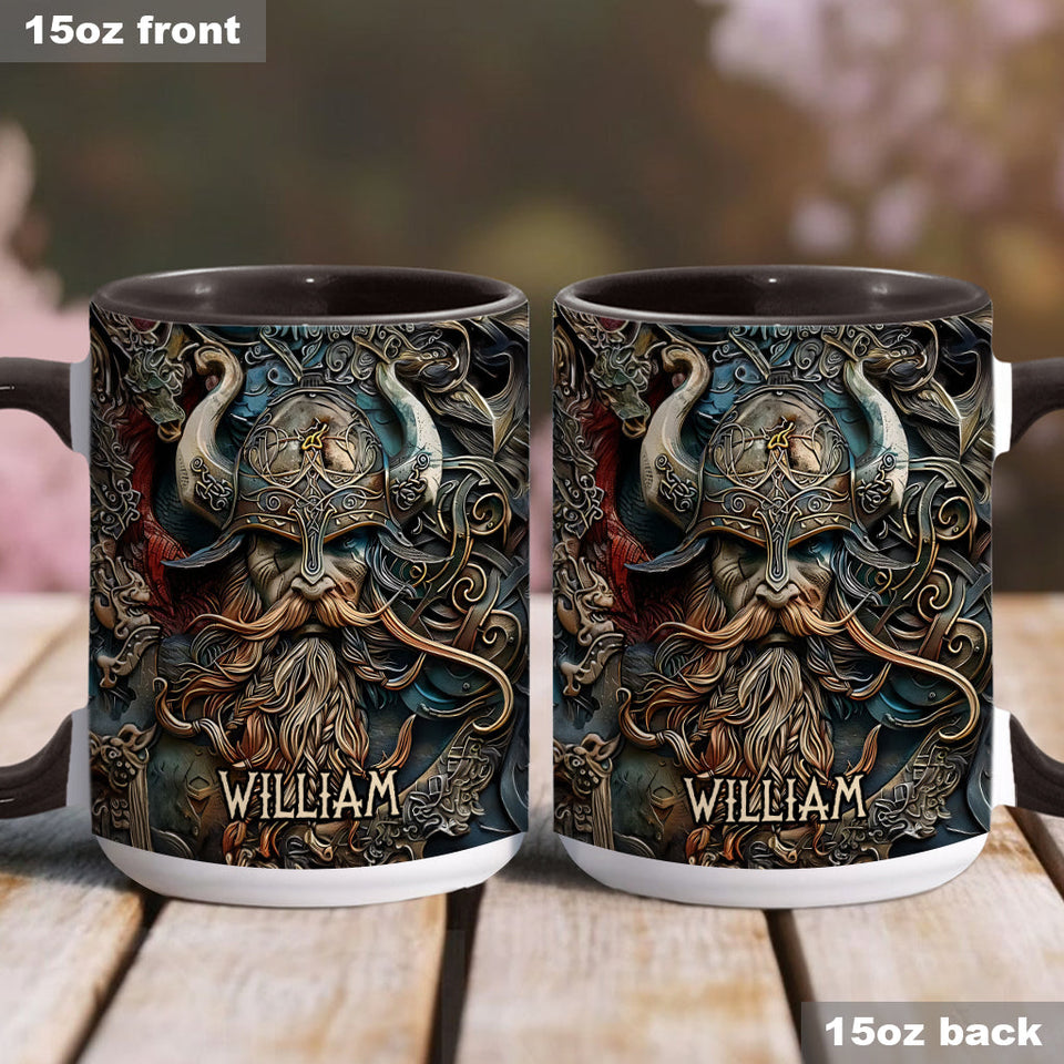 Vintage Viking Hero - Personalized Viking Accent Mug