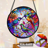 Love Hummingbirds - Personalized Hummingbird Stained Glass Suncatcher