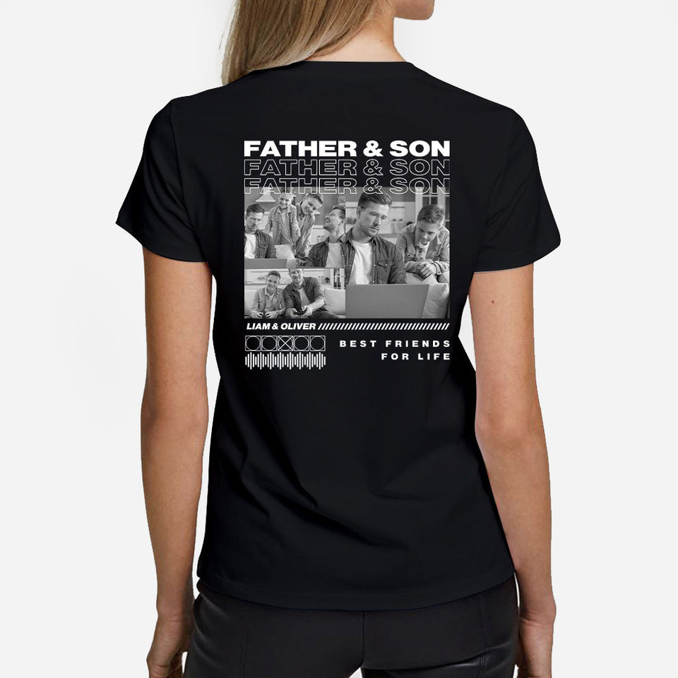Father And Son Daughter Best Friends - Personalized Father T-shirt and Hoodie