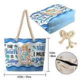The beach Is Calling And I Must Go - Personalized Sea Lover Beach Bag