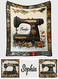 Vintage Sewing Machine - Personalized Sewing Quilt