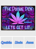 Doobie Den Lets Light Up - Personalized Weed Rectangle Metal Sign