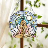 Namaste - Personalized Yoga Window Hanging Suncatcher Ornament