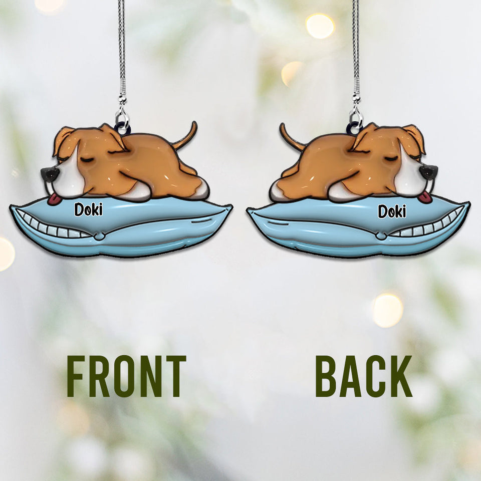 I Love My Dogs - Personalized Dog Car Ornament
