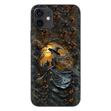 Beautiful Witch & Her Black Cat - Personalized Witch Phone Case