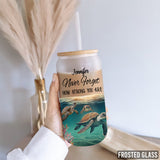 Never Forget How Strong You Are - Personalized Turtle Can Glass