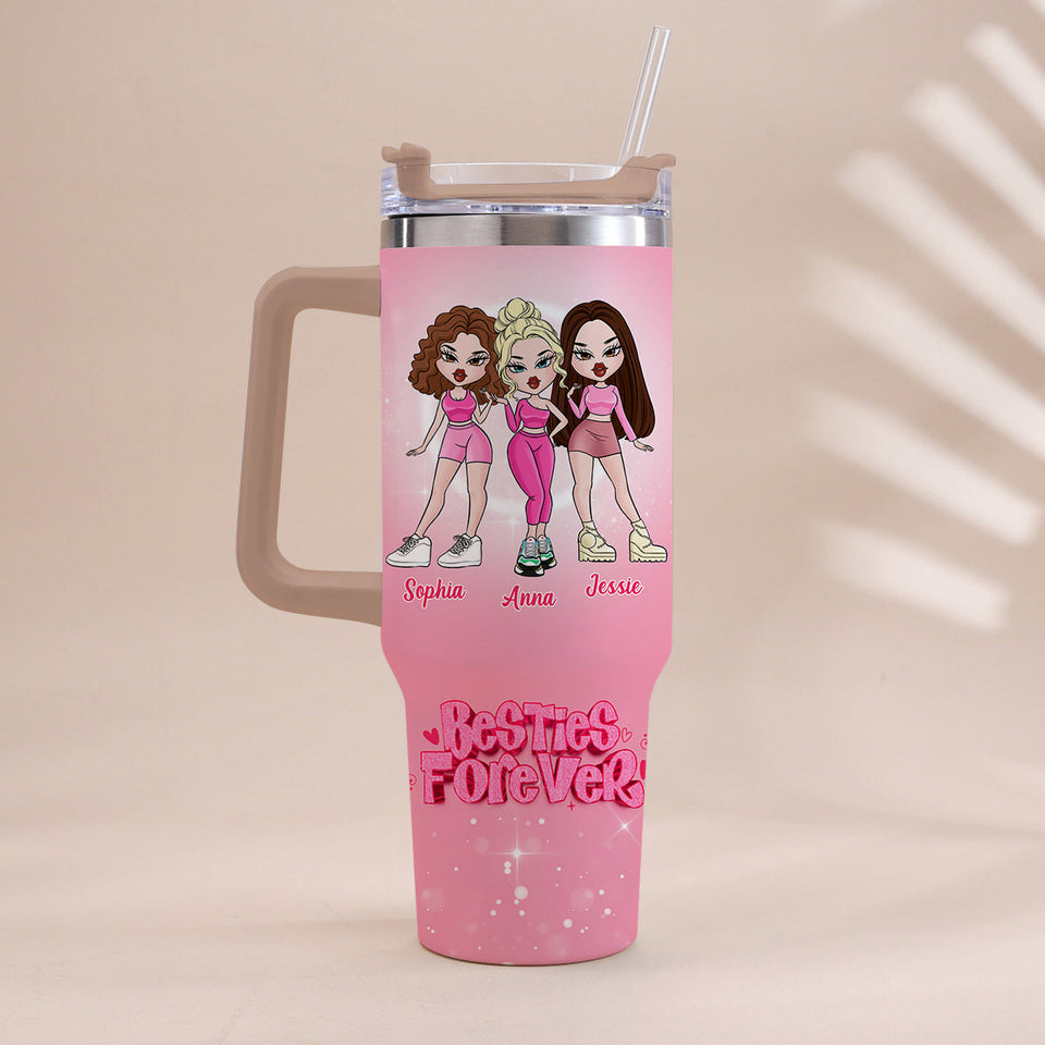 Friends Forever - Personalized Bestie Tumbler With Handle