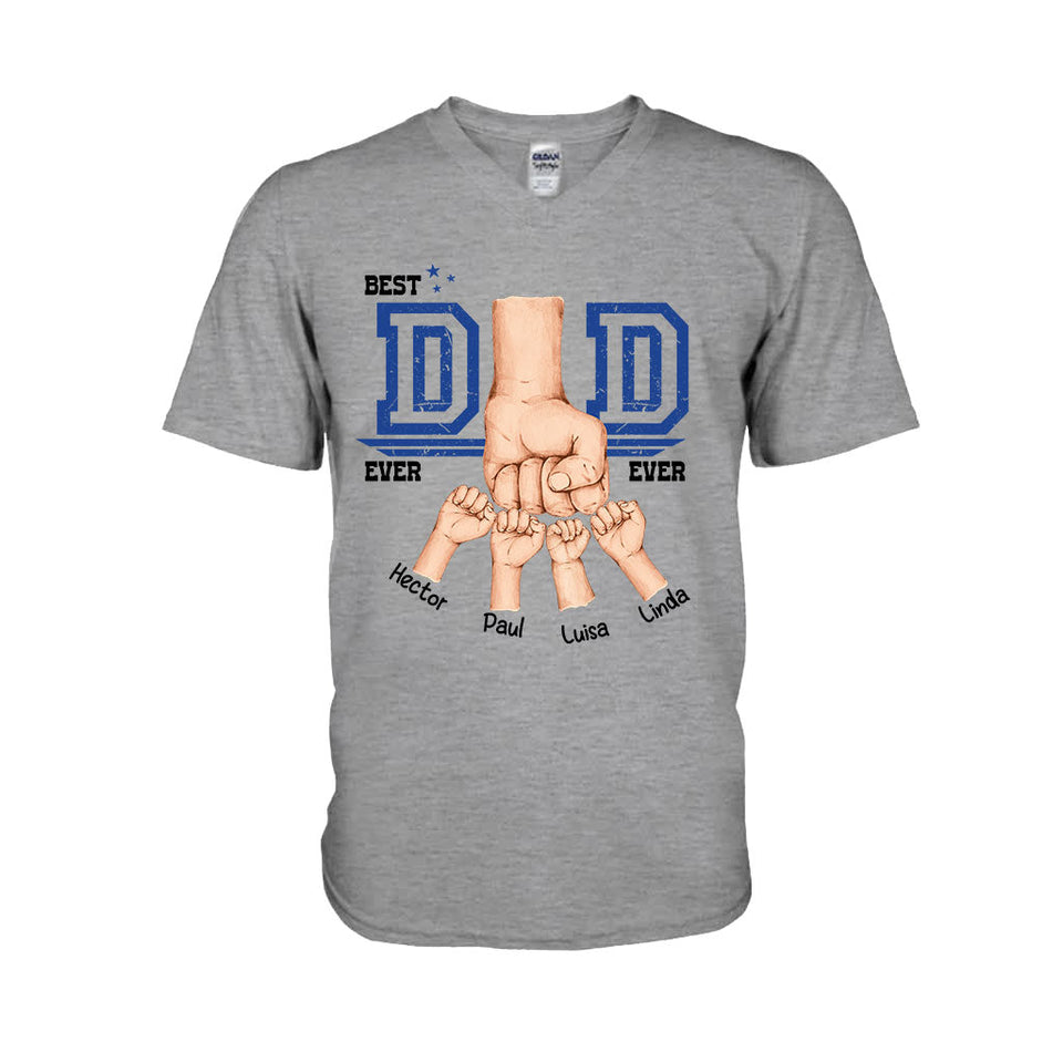 Daddy's Team Fist Bump - Personalized Father T-shirt And Hoodie