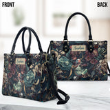 Skull & Flower - Personalized Skull Leather Handbag