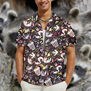 My Spirit Animal Eats Trash - Personalized Raccoon Hawaiian Shirt