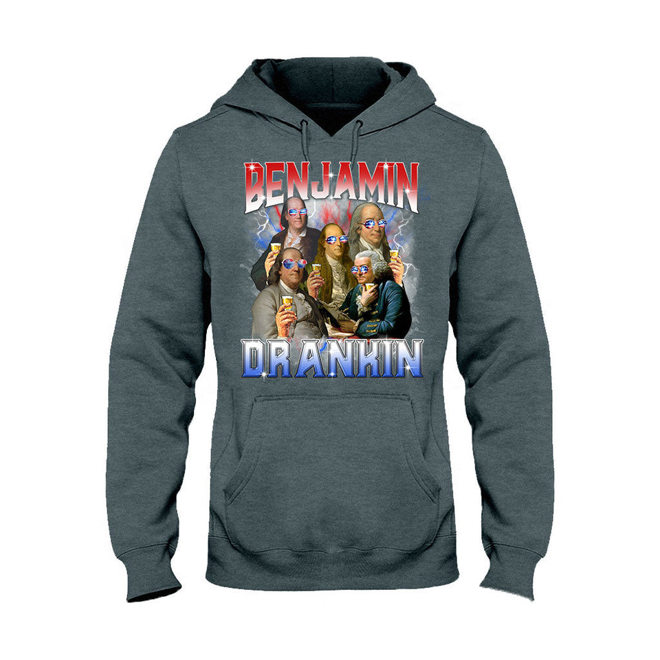 Benjamin Drankin Bootleg Rap Vintage Style - Patriot T-shirt And Hoodie